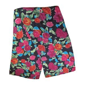 Floral Long Scarf Waist Hip Tie ~60x14in Silk Feel Rose Elegant Feminine Classic